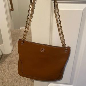 Tory Burch Tan Leather Wallet Tote/Crossbody